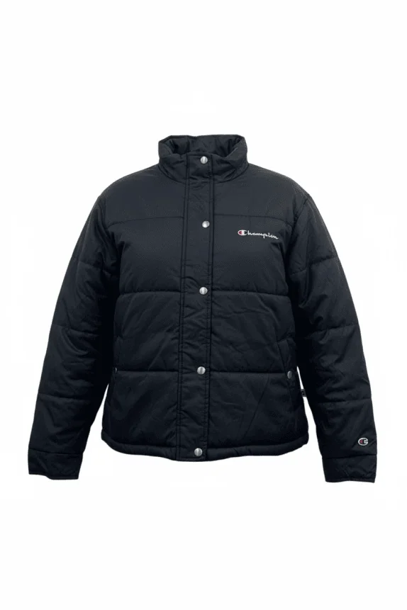 Champion Μπουφάν Puffer Vintage Logo Μαύρο Ανδρικό L