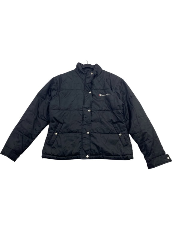 Champion Giacca Puffer con logo vintage nera da uomo L