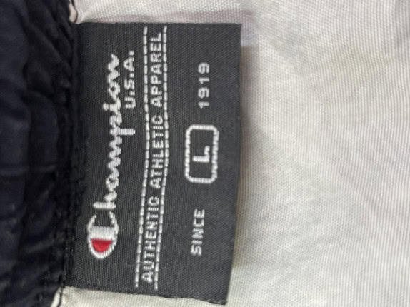 CHAMPION TRACK PANTS SPORTSWEAR NAVY MEN PRE OWNED L
