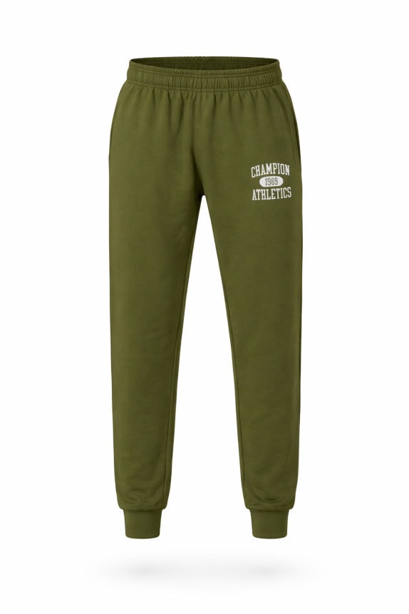 CHAMPION SWEATPANTS OLIVE MEN PRE OWNED L
