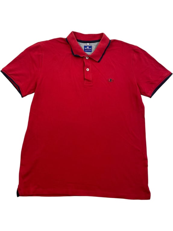 Champion Polo T-Shirt Classic Logo Κόκκινο UNISEX L