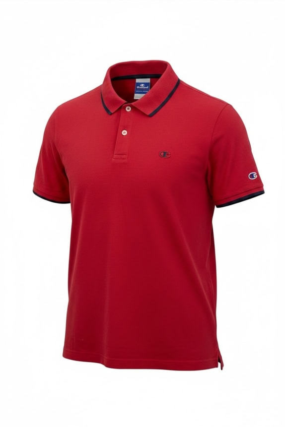 Champion Polo T-Shirt Classic Logo Κόκκινο UNISEX L