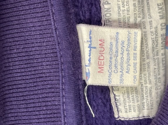 1990S CHAMPION POLO PULLOVER MINIMAL PURPLE MENS PRE OWNED M