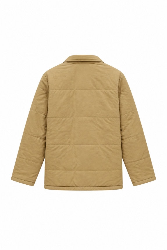 90s CHAMPION PUFFER JACKET MINIMAL BEIGE ΑΝΤΡΙΚΟ PRE OWNED XL