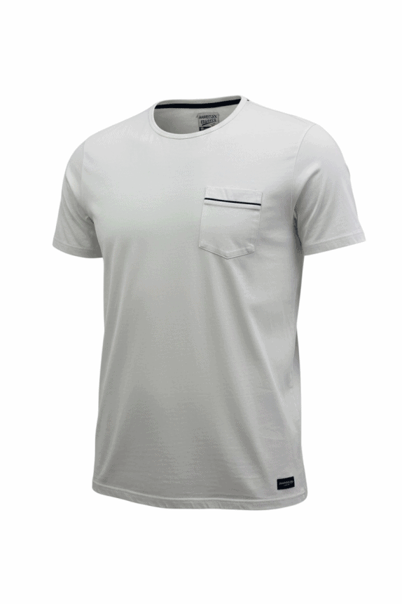 CHAMPION T-SHIRT AMERICAN CLASSICS POCKET ΛΕΥΚΟ ΑΝΔΡΙΚΟ S