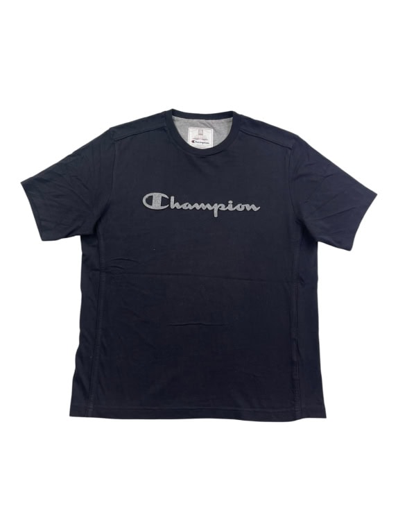 CHAMPION T-SHIRT ATHLETIC LOGO ΜΑΥΡΟ ΑΝΔΡΙΚΟ L