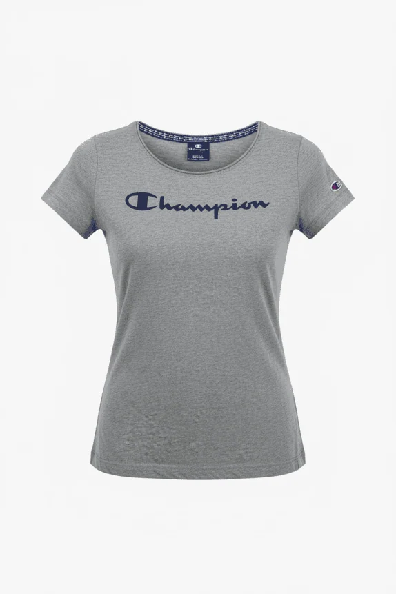 Champion T-Shirt Authentic Logo Γκρι Γυναικείο Small