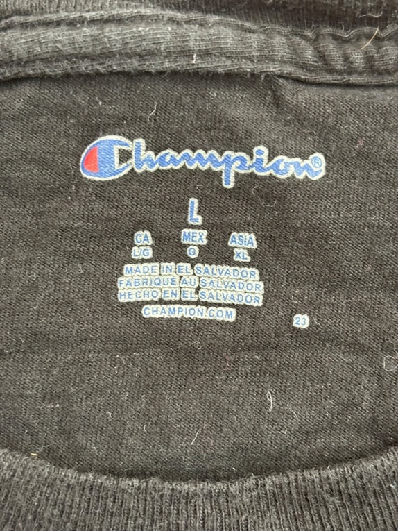 CHAMPION T-SHIRT BIG LOGO ΜΑΥΡΟ UNISEX L