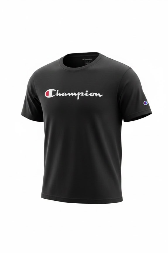 CHAMPION T-SHIRT BIG LOGO ΜΑΥΡΟ UNISEX L