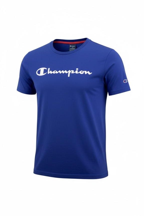 CHAMPION T-SHIRT CASUAL LOGO ΜΠΛΕ ΑΝΔΡΙΚΟ M