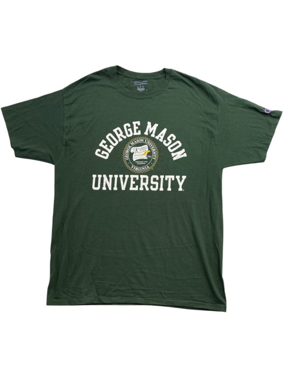 CHAMPION T-SHIRT GEORGE MASON UNIVERSITY ΠΡΑΣΙΝΟ UNISEX L pre-owned
