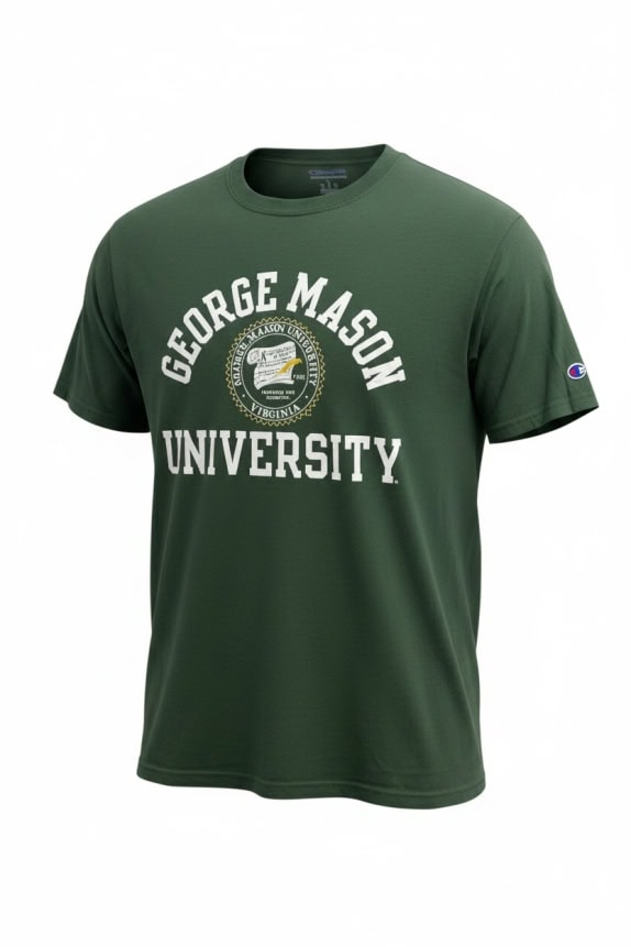 CHAMPION T-SHIRT GEORGE MASON UNIVERSITY ΠΡΑΣΙΝΟ UNISEX L pre-owned