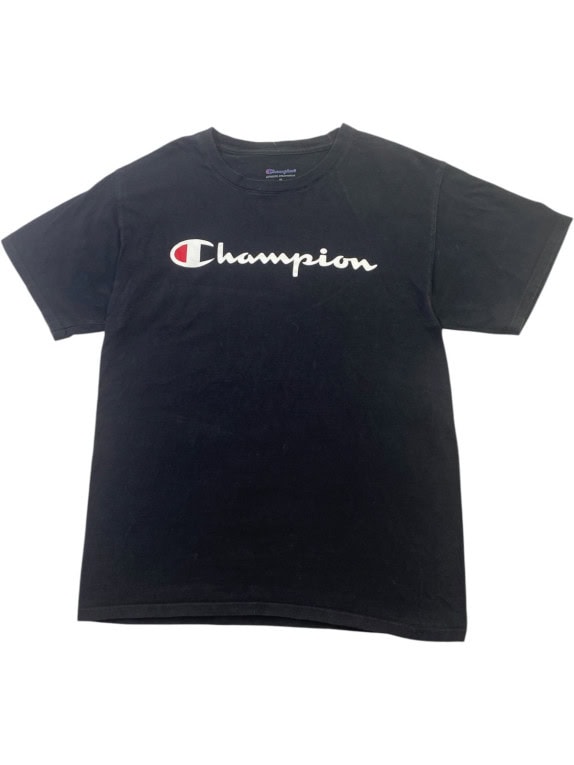 CHAMPION T SHIRT GRAPHIC BLACK MEN PRE OWNED M