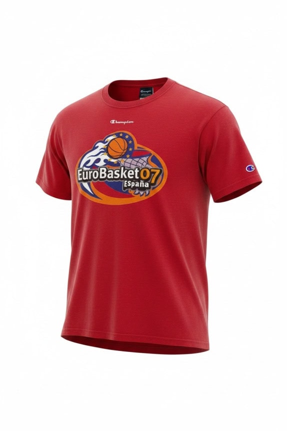 CHAMPION T SHIRT GRAPHIC SPORTSWEAR ΚΟΚΚΙΝΟ ΑΝΤΡΙΚΟ PRE OWNED L