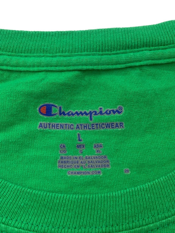 CHAMPION T SHIRT GRAPHIC SPORTSWEAR ΠΡΑΣΙΝΟ ΑΝΤΡΙΚΟ PRE OWNED L