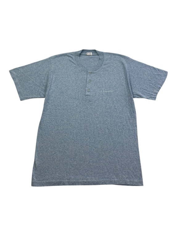 CHAMPION T-SHIRT HENLEY VINTAGE ΛΟΓΟΤΥΠΟ ΜΠΛΕ ΜΕΛΑΝΖΕ ΑΝΔΡΙΚΟ M