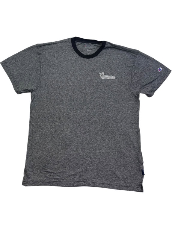 CHAMPION T SHIRT MINIMAL GREY MENS PRE OWNED L