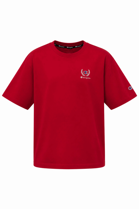 CHAMPION T SHIRT MINIMAL ΚΟΚΚΙΝΟ UNISEX PRE OWNED XL