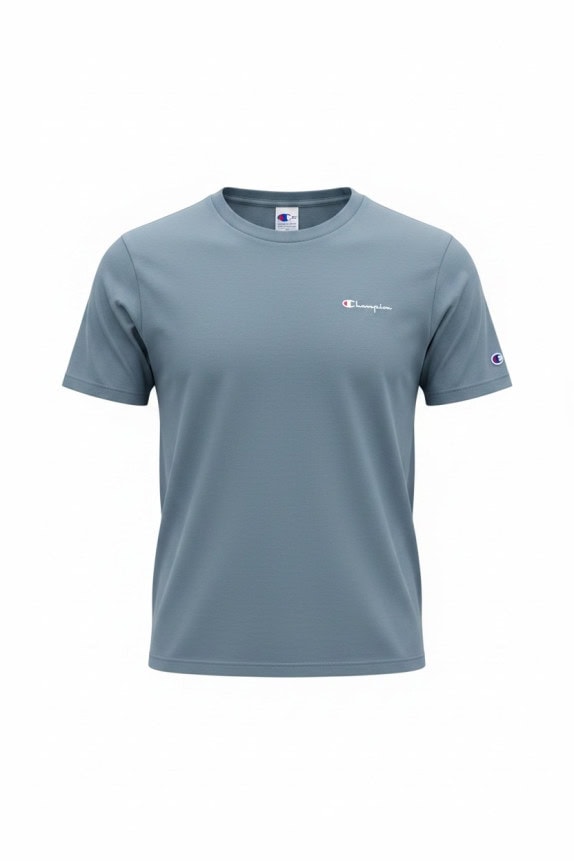 CHAMPION T SHIRT MINIMAL WASHED BLUE UOMO PRE OWNED XL