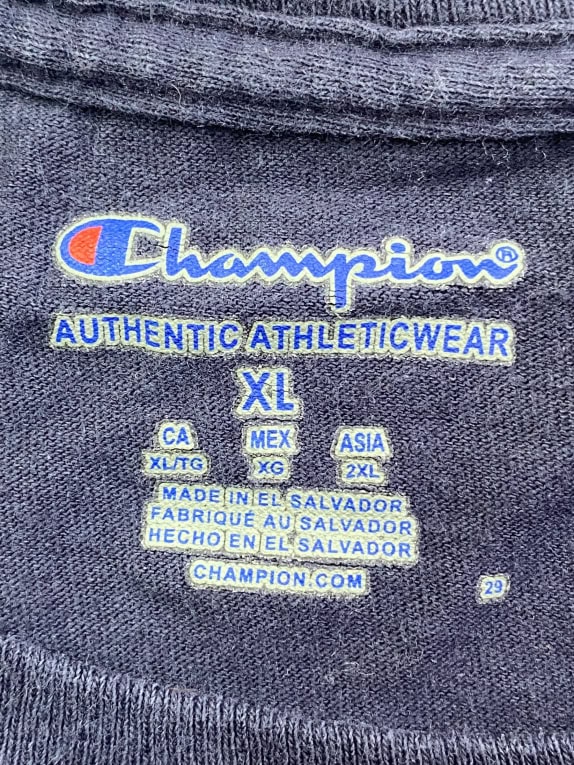 CHAMPION T-SHIRT PENN STATE SPELLOUT & BACK LOGO ΜΠΛΕ UNISEX XL