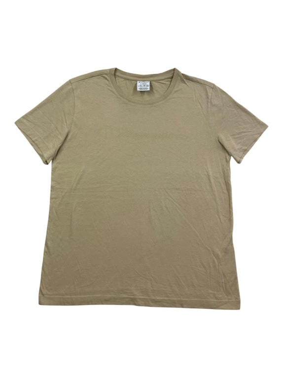 CHAMPION T-SHIRT SCRIPT EMBROIDERED LOGO ΚΑΦΕ/BEIGE ΑΝΔΡΙΚΟ L