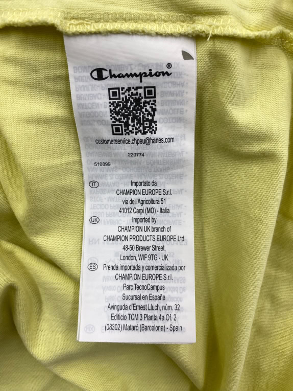 CHAMPION T-SHIRT SCRIPT LOGO ΛΑΙΜΙ ΑΝΔΡΙΚΟ M