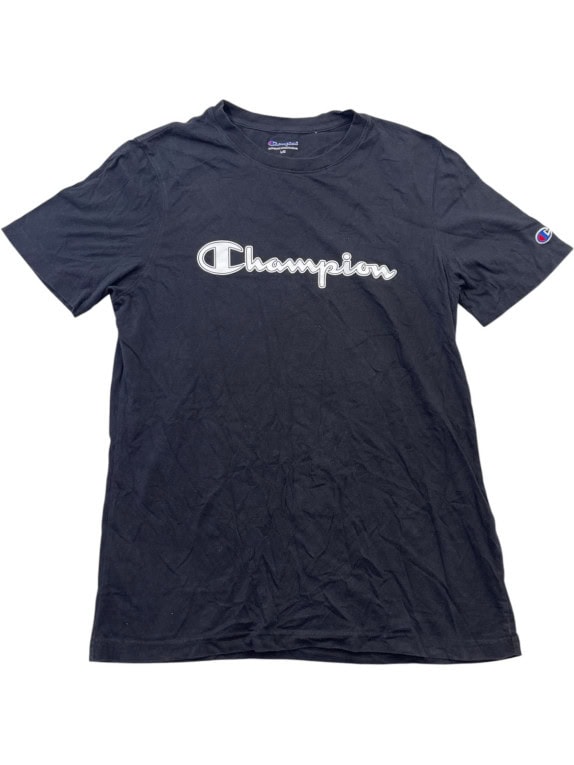CHAMPION T SHIRT SPELL OUT ΜΑΥΡΟ ΓΥΝΑΙΚΕΙΟ PRE OWNED L