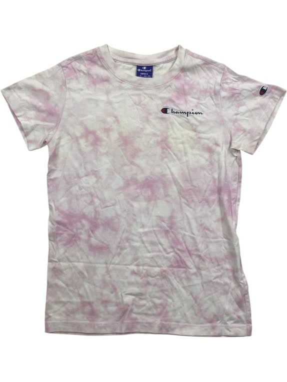 Champion Tie-Dye Logo T-Shirt White Pink Women’s S
