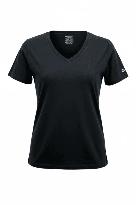 CHAMPION T-Shirt V-Neck Athletic Μαύρο Ανδρικό M