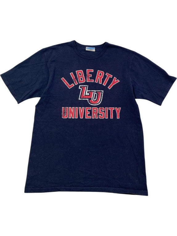 CHAMPION T SHIRT VINTAGE COLLEGIATE NAVY ΑΝΤΡΙΚΟ PRE OWNED M