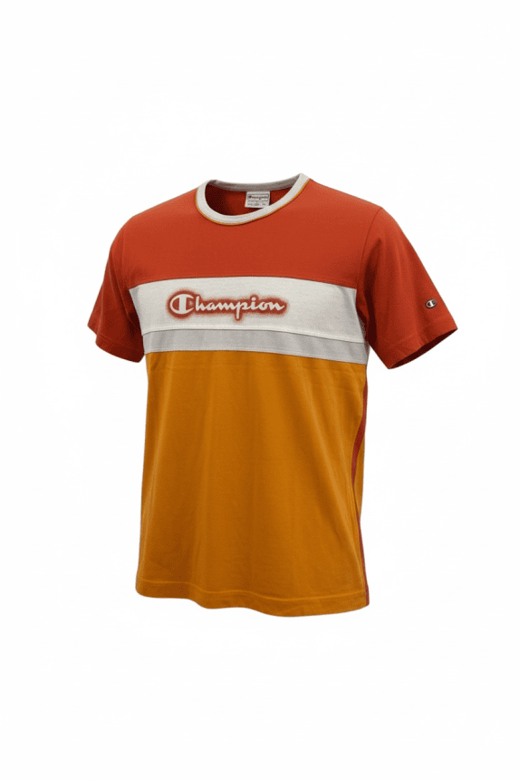 CHAMPION T-SHIRT VINTAGE LOGO MULTICOLORE UOMO M