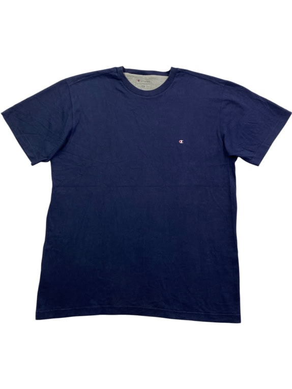 CHAMPION T-SHIRT VINTAGE SMALL LOGO BLUE MEN'S XL