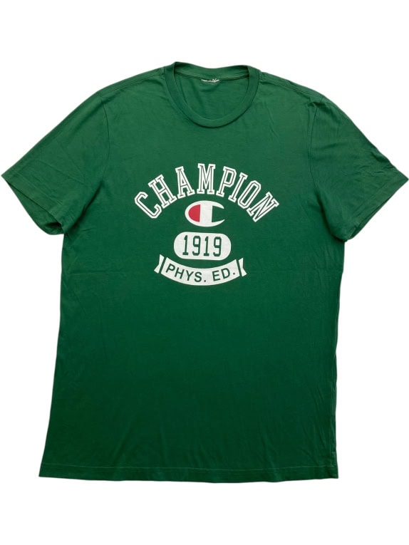 CHAMPION T-SHIRT VINTAGE STYLE PRINT ΠΡΑΣΙΝΟ ΑΝΔΡΙΚΟ L