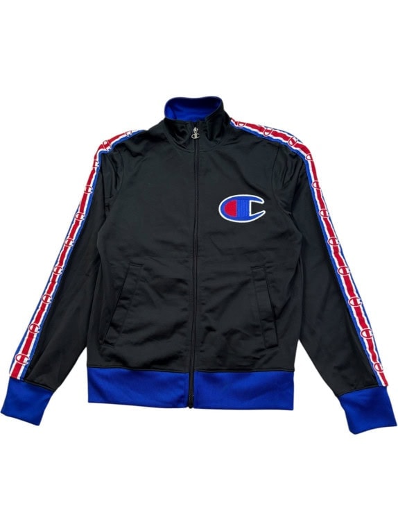CHAMPION TRACK JACKET SPORTSWEAR ΜΑΥΡΟ ΑΝΤΡΙΚΟ PRE OWNED S