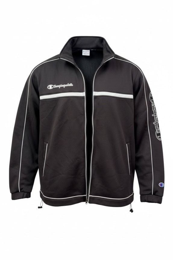 CHAMPION TRACK JACKET SPORTSWEAR ΜΑΥΡΟ UNISEX PRE OWNED M