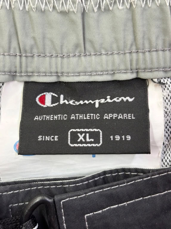 CHAMPION SWIM SHORTS CARGO SPORTSWEAR BLACK MENS PRE OWNED XL