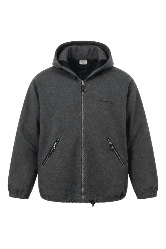 1993 CHAMPION FELPA ZIP MINIMAL CHARCOAL UOMO PRE OWNED M