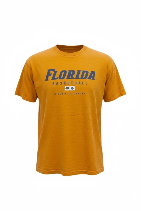 Champs Sports Florida Basketball T-Shirt Logo Yellow Unisex XL