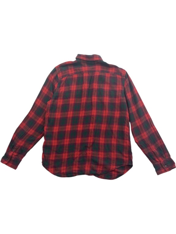 CHAPS DENIM Πουκάμισο Καρό Casual Vintage Κόκκινο/Πράσινο Ανδρικό M