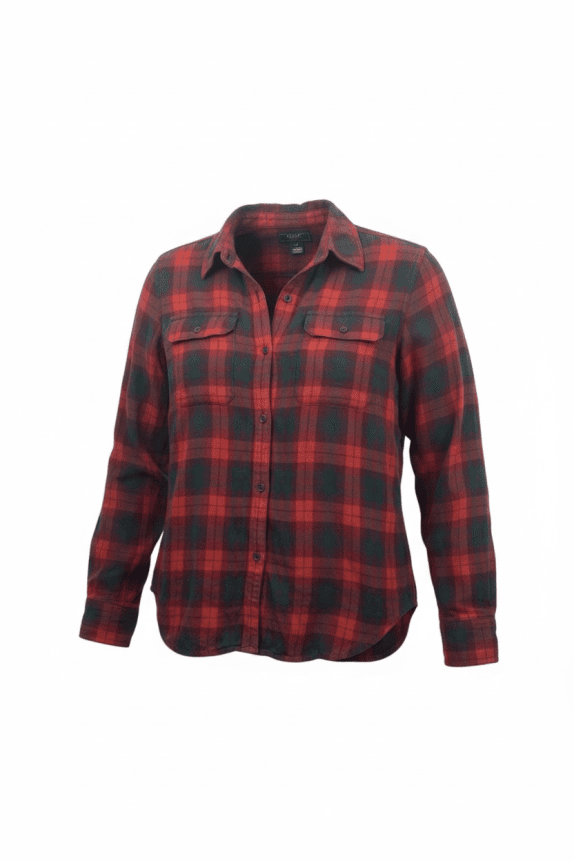 CHAPS DENIM Πουκάμισο Καρό Casual Vintage Κόκκινο/Πράσινο Ανδρικό M