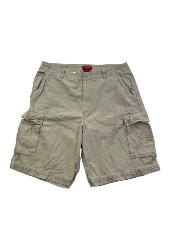 CHAPS DENIM CARGO SHORTS WORKWEAR BEIGE MENS PRE OWNED XL