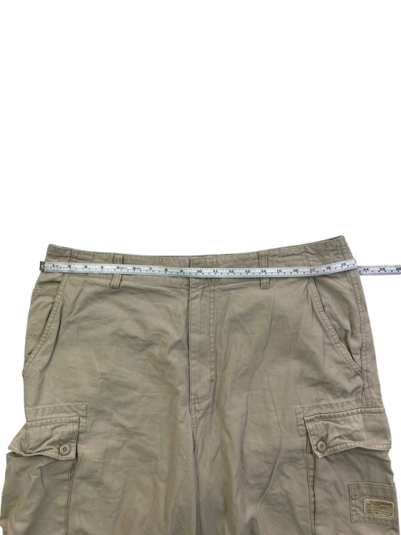 CHAPS DENIM CARGO SHORTS WORKWEAR BEIGE MENS PRE OWNED XL