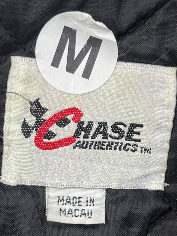 CHASE AUTHENTICS RACING JACKET VINTAGE BLACK RED MENS PRE OWNED M