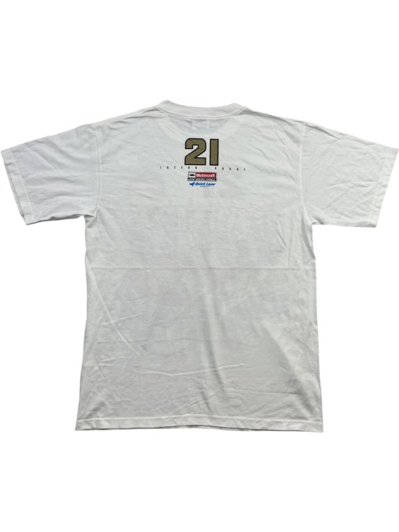 Chase Authentics NASCAR T-Shirt Trevor Bayne 21 Big Print Λευκό Unisex M