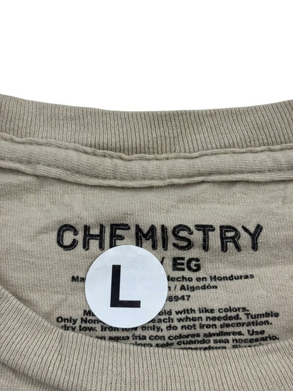 CHEMISTRY MFG T SHIRT GRAFICA RETRO BEIGE UOMO PRE OWNED L