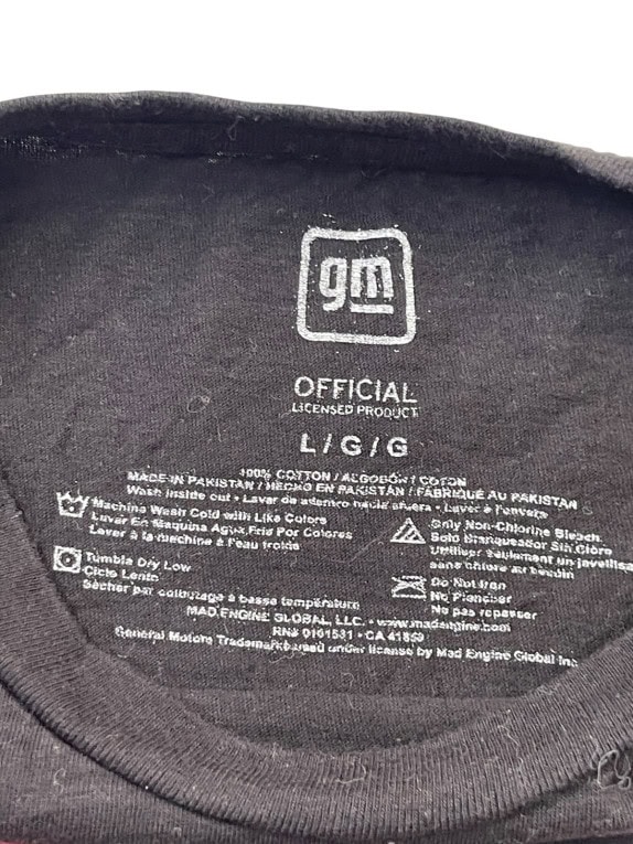 CHEVROLET CAMARO T SHIRT RACING GRAPHIC FADED BLACK ΑΝΤΡΙΚΟ PRE OWNED L