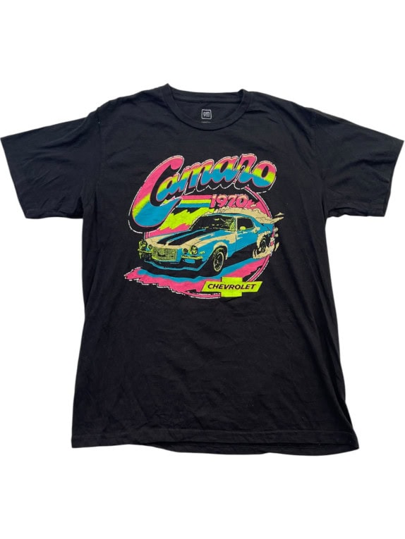 CHEVROLET CAMARO T SHIRT RACING GRAPHIC FADED BLACK ΑΝΤΡΙΚΟ PRE OWNED L