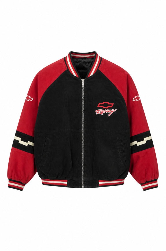 CHEVROLET TRACK JACKET RACING ΚΟΚΚΙΝΟ ΜΑΥΡΟ ΑΝΤΡΙΚΟ PRE OWNED L