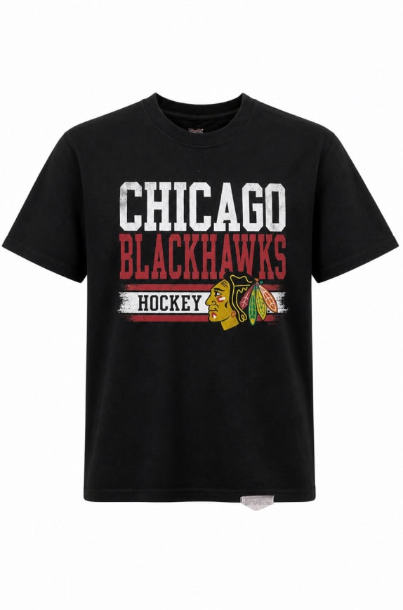 CHICAGO BLACKHAWKS GRAPHIC TEE BLACK ΑΝΤΡΙΚΟ PRE OWNED M