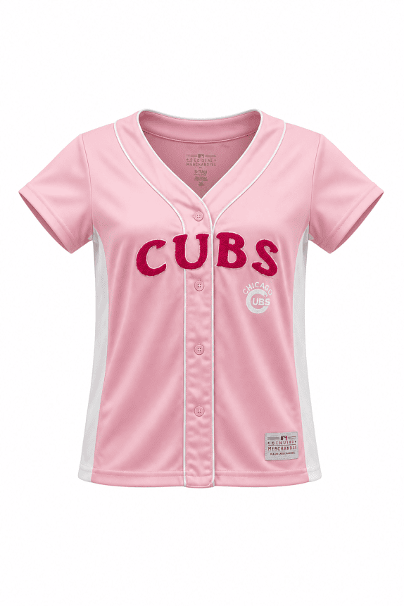 CHICAGO CUBS T SHIRT BASEBALL ΡΟΖ ΓΥΝΑΙΚΕΙΟ PRE OWNED M